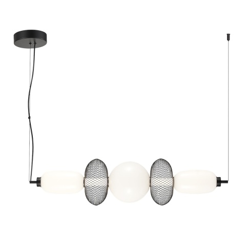 Lampa wisząca ARAME - zwis 32W LED 3000K czarna 93,5 cm Milagro