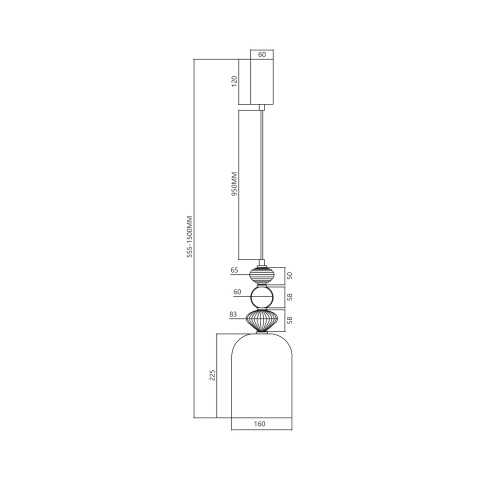 Lampa wisząca LED ARTE 12W 3000K czarny 16cm – ML0358