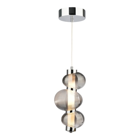 Lampa wisząca LED BOLLA SMOKED 12W 3000K chrom – ML1425