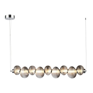 Lampa wisząca BOLLA SMOKED - zwis 32W LED 3000K chromowana 97 cm Milagro