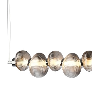 Lampa wisząca BOLLA SMOKED - zwis 32W LED 3000K chromowana 97 cm Milagro