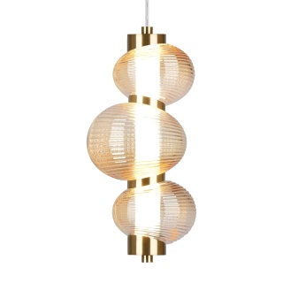 Lampa wisząca BOLLA - zwis 12W LED 3000K złota 16 cm Milagro
