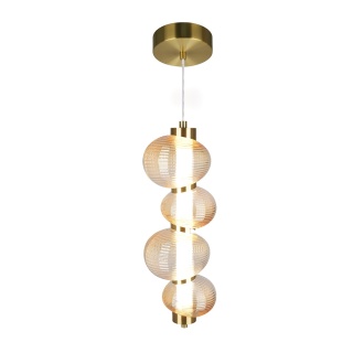 Lampa wisząca BOLLA - zwis 17W LED 3000K złota 16 cm Milagro