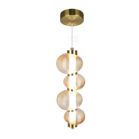 Lampa wisząca BOLLA - zwis 17W LED 3000K złota 16 cm Milagro