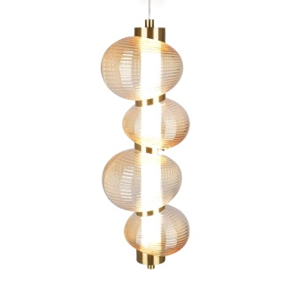Lampa wisząca BOLLA - zwis 17W LED 3000K złota 16 cm Milagro