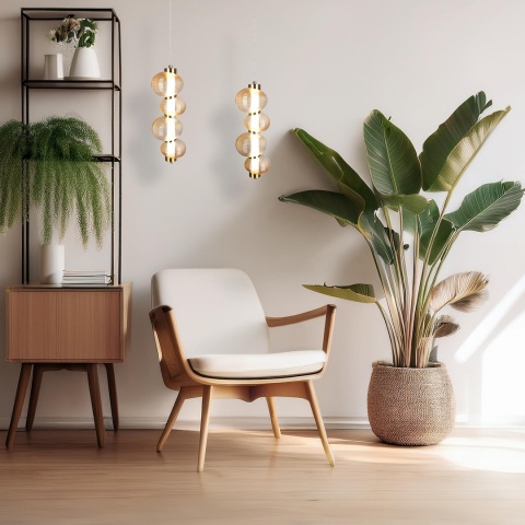 Lampa wisząca BOLLA - zwis 17W LED 3000K złota 16 cm Milagro