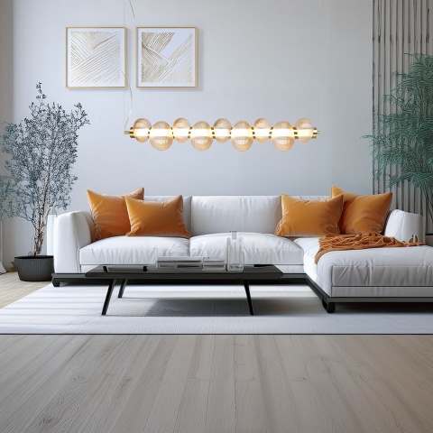 Lampa wisząca BOLLA - zwis 32W LED 3000K złota 97 cm Milagro