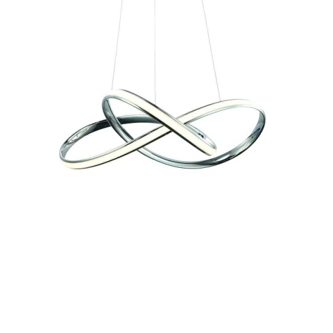 Lampa wisząca CAPPIO - zwis 36W LED 4000K chromowana 60 cm Milagro