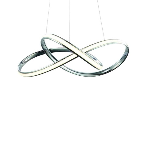 Lampa wisząca CAPPIO - zwis 36W LED 4000K chromowana 60 cm Milagro