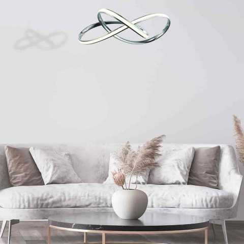 Lampa wisząca CAPPIO - zwis 36W LED 4000K chromowana 60 cm Milagro