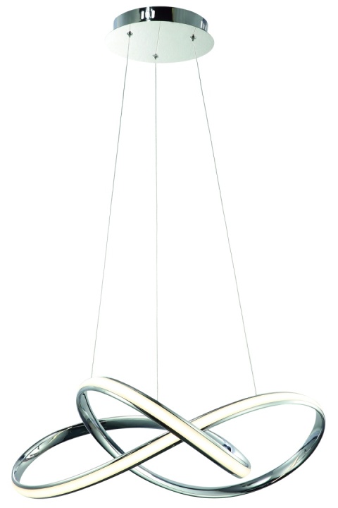 Lampa wisząca CAPPIO - zwis 36W LED 4000K chromowana 60 cm Milagro