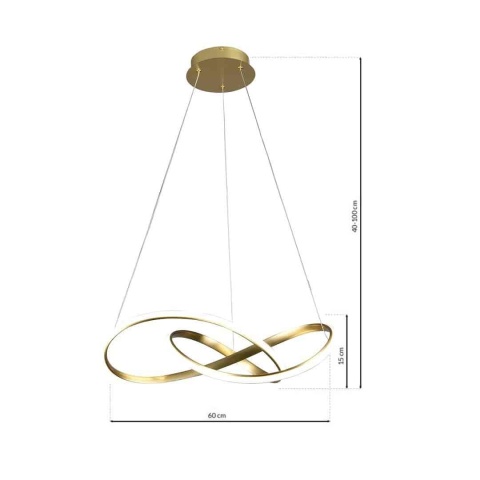 Lampa wisząca LED CAPPIO 36W 4000K złoty – ML6772