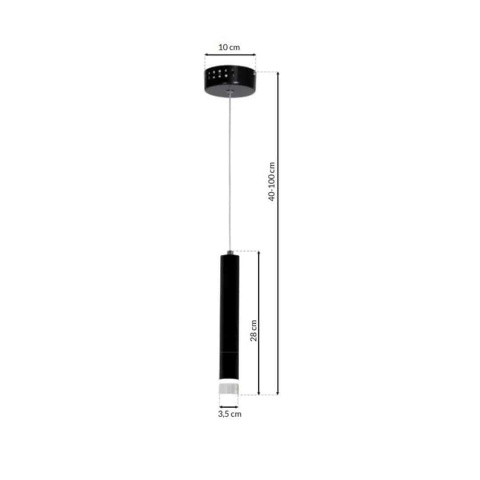 Lampa wisząca LED CARBON 5W 4000K czarny – ML182
