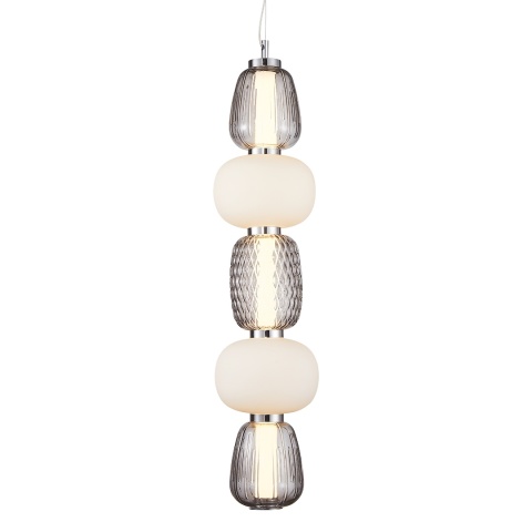 Lampa wisząca CARO SMOKED - zwis 40W LED 3000K chromowana 17 cm Milagro