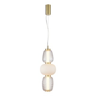 Lampa wisząca CARO - zwis 28W LED 3000K złota 17 cm Milagro
