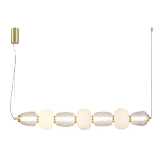Lampa wisząca CARO - zwis 42W LED 3000K złota 110 cm Milagro