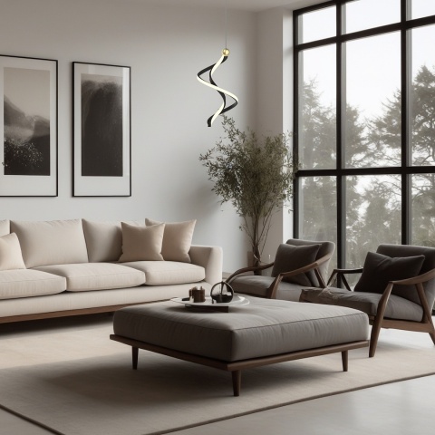 Lampa wisząca LED COLIA 19W 4000K czarno-złoty – ML1181