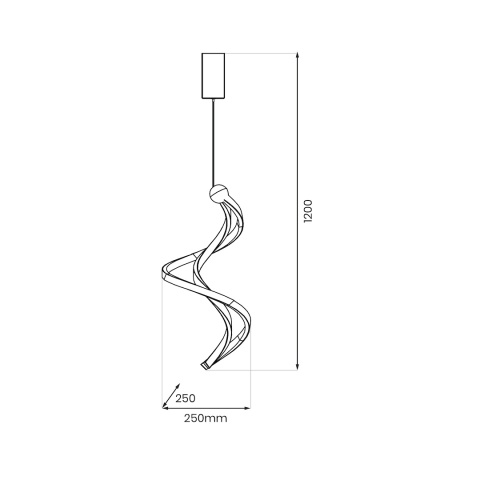 Lampa wisząca LED COLIA 19W 4000K czarno-złoty – ML1181