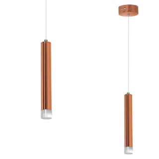 Lampa wisząca COPPER - zwis 5W LED 4000K miedziana 10 cm Milagro
