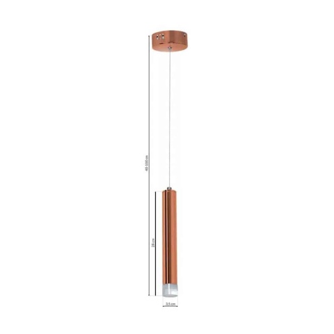 Lampa wisząca LED COPPER 5W 4000K miedziany – ML984