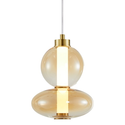 Lampa wisząca LED DAPHNE AMBER 12W 3000K złoty – ML0345