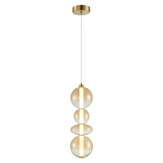 Lampa wisząca LED DAPHNE AMBER 36W 3000K złoty MiLAGRO