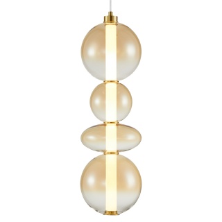 Lampa wisząca LED DAPHNE AMBER 36W 3000K złoty MiLAGRO