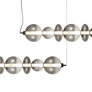 Lampa wisząca LED DAPHNE SMOKED 40W 3000K czarny MiLAGRO