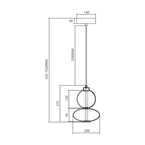 Lampa wisząca LED DAPHNE WHITE 12W 3000K złoty – ML0862