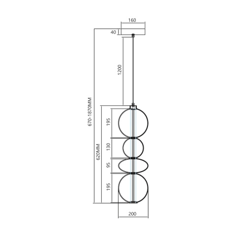 Lampa wisząca LED DAPHNE WHITE 36W 3000K złoty – ML0863