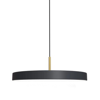 Lampa wisząca DISC - zwis 38W LED 4000K czarno-złota 45 cm Milagro