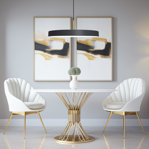 Lampa wisząca LED DISC 38W 4000K czarno-złoty – ML1065
