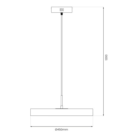 Lampa wisząca LED DISC 38W 4000K czarno-złoty – ML1065