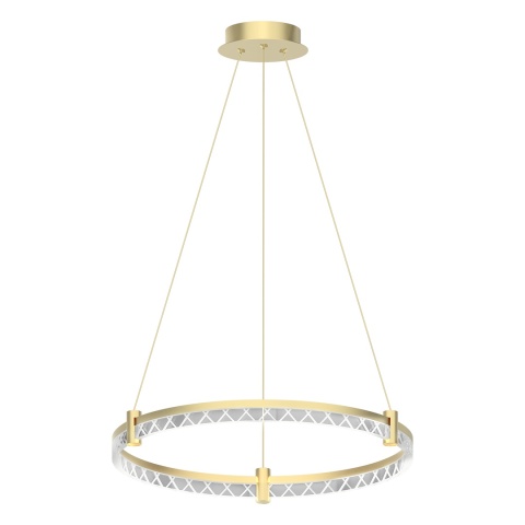 Lampa wisząca ELEGANCE - zwis 36W LED 4000K złota 60 cm Milagro