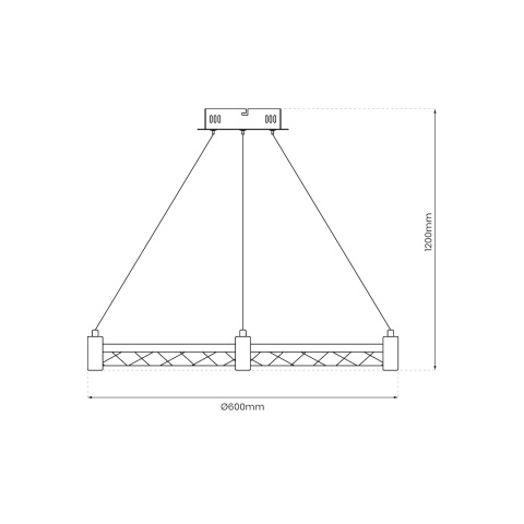 Lampa wisząca ELEGANCE - zwis 36W LED 4000K złota 60 cm Milagro