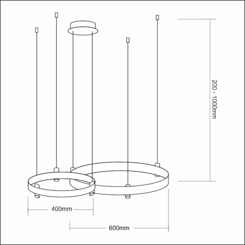 Lampa wisząca LED ELEGANCE 72W 4000K złoty – ML0997