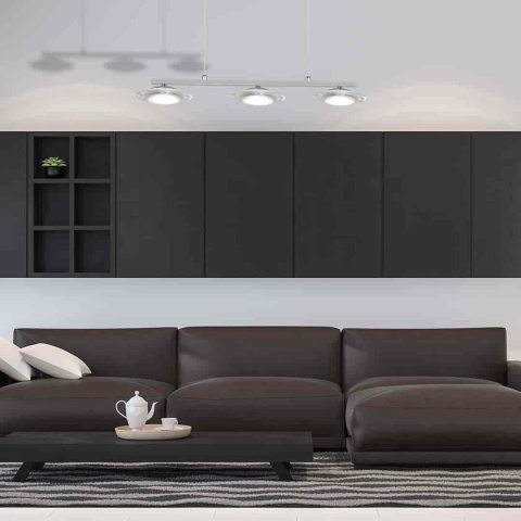 Lampa wisząca ELLIPSE - zwis 15W LED 4000K chromowana 50 cm Milagro