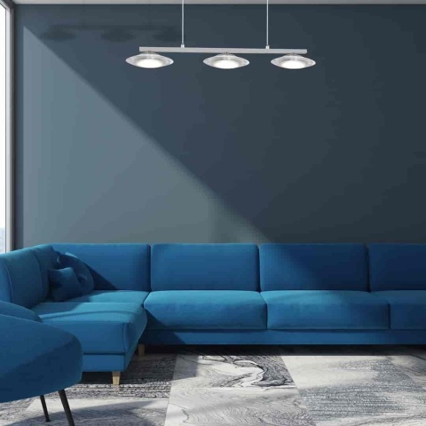 Lampa wisząca ELLIPSE - zwis 15W LED 4000K chromowana 50 cm Milagro