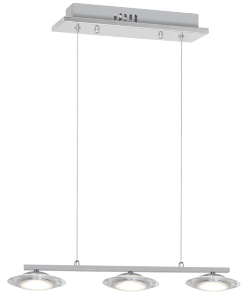Lampa wisząca ELLIPSE - zwis 15W LED 4000K chromowana 50 cm Milagro