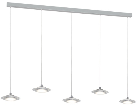 Lampa wisząca ELLIPSE - zwis 25W LED 4000K chromowana 80 cm Milagro