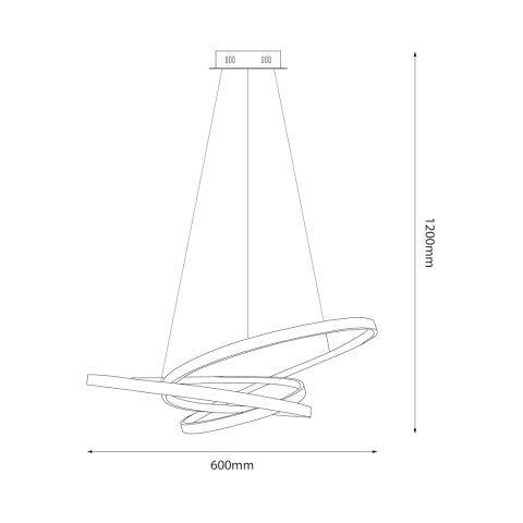 Lampa wisząca LED EMPOLI 55W 4000K czarny – ML1573