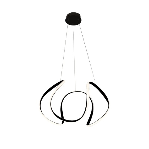 Lampa wisząca GLOBE - zwis 50W LED 4000K czarna 40 cm Milagro