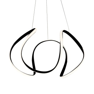 Lampa wisząca GLOBE - zwis 50W LED 4000K czarna 40 cm Milagro