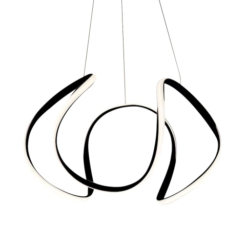 Lampa wisząca GLOBE - zwis 50W LED 4000K czarna 40 cm Milagro