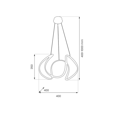 Lampa wisząca GLOBE - zwis 50W LED 4000K czarna 40 cm Milagro