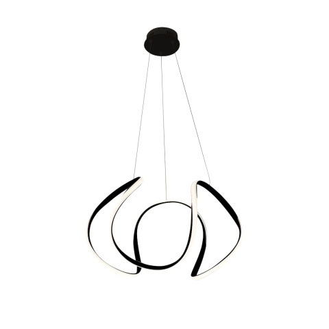 Lampa wisząca GLOBE - zwis 50W LED 4000K czarna 40 cm Milagro