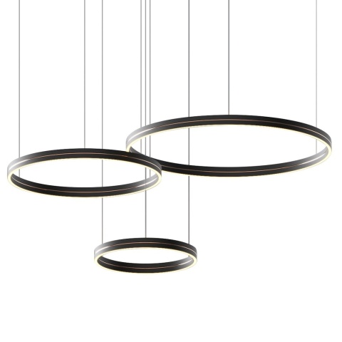 Lampa wisząca GRAVITY - zwis 108W LED 4000K czarno-złota 120 cm Milagro