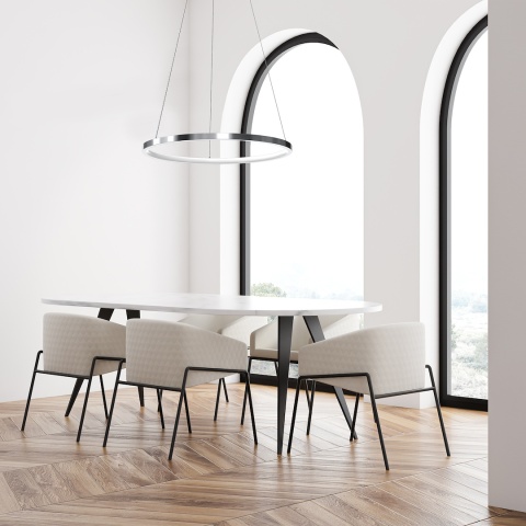 Lampa wisząca LED HOOP 27W 4000K chrom – ML1549