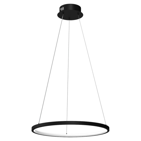 Lampa wisząca HOOP - zwis 27W LED 4000K czarna 50 cm Milagro