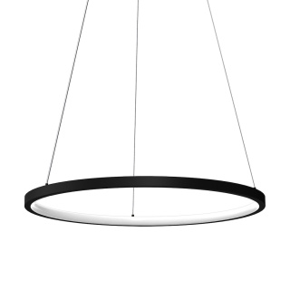 Lampa wisząca HOOP - zwis 27W LED 4000K czarna 50 cm Milagro